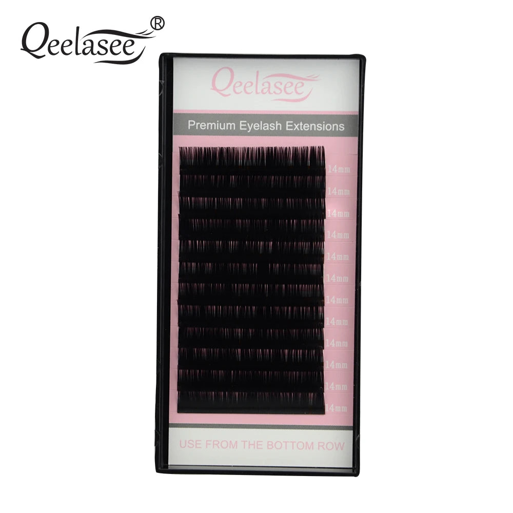 Plateaux de cils volume en gros, taille 10, faux cils 3D en vison, cils individuels, marque de beauté
