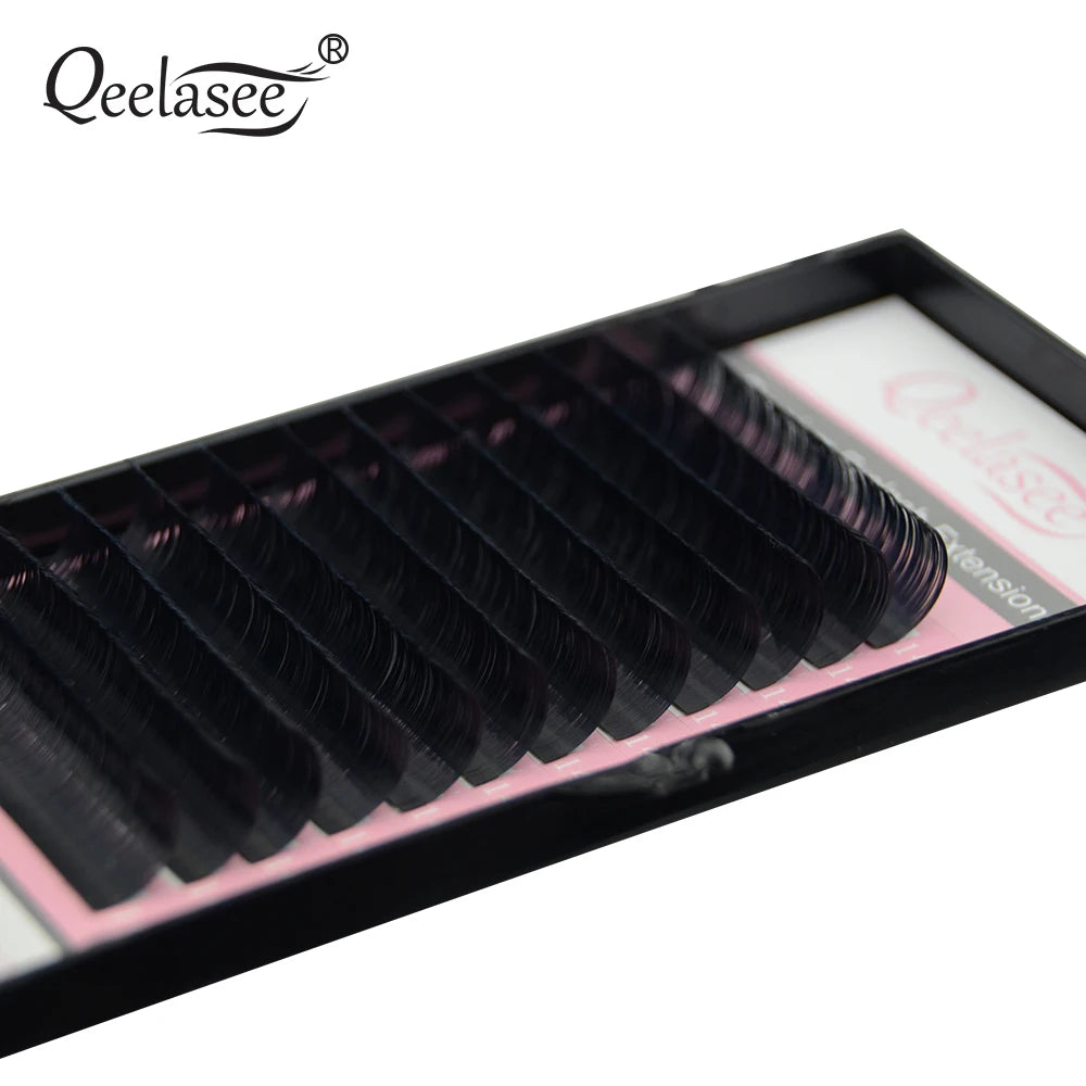 Plateaux de cils volume en gros, taille 10, faux cils 3D en vison, cils individuels, marque de beauté