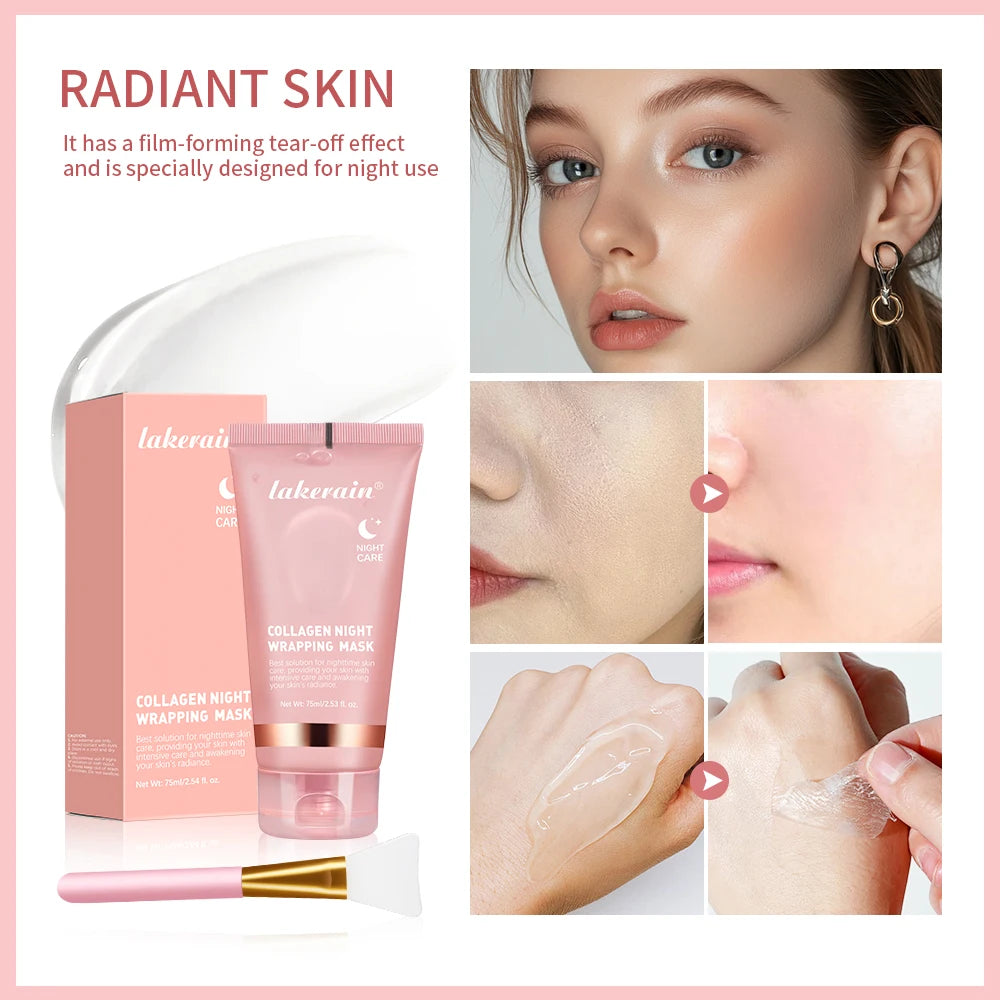 Kit Masque au Collagène et Pinceau – Soin Hydratant et Raffermissant