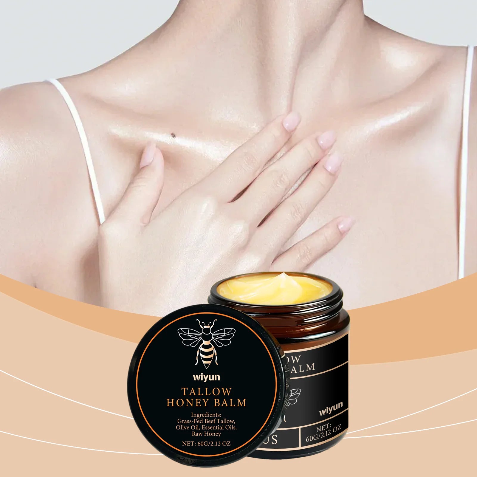 Lotion Corps au Suif de Bœuf & Miel – Hydratante, Raffermissante et Unifiante