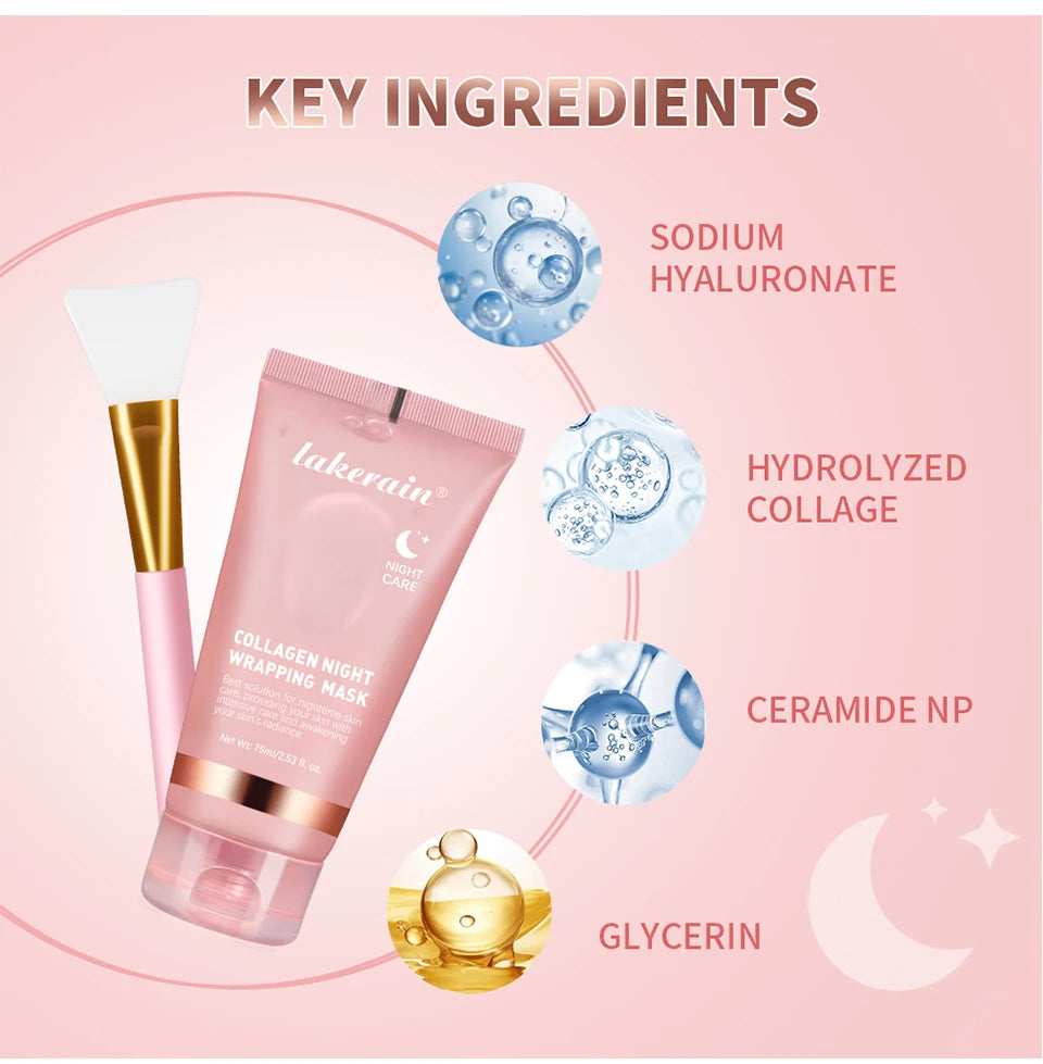 Kit Masque au Collagène et Pinceau – Soin Hydratant et Raffermissant