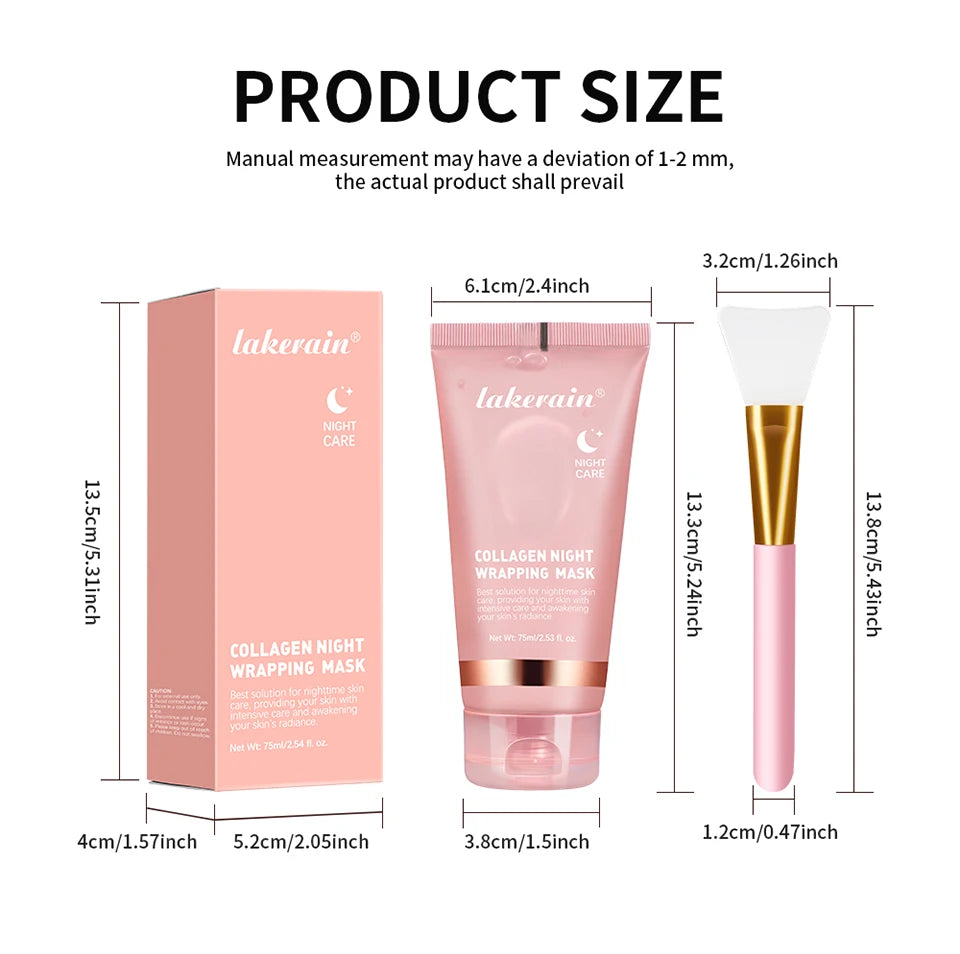 Kit Masque au Collagène et Pinceau – Soin Hydratant et Raffermissant