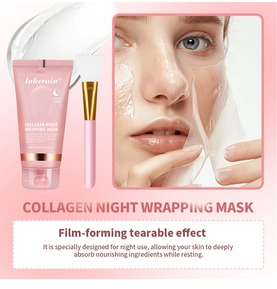 Kit Masque au Collagène et Pinceau – Soin Hydratant et Raffermissant