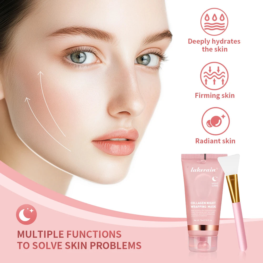 Kit Masque au Collagène et Pinceau – Soin Hydratant et Raffermissant