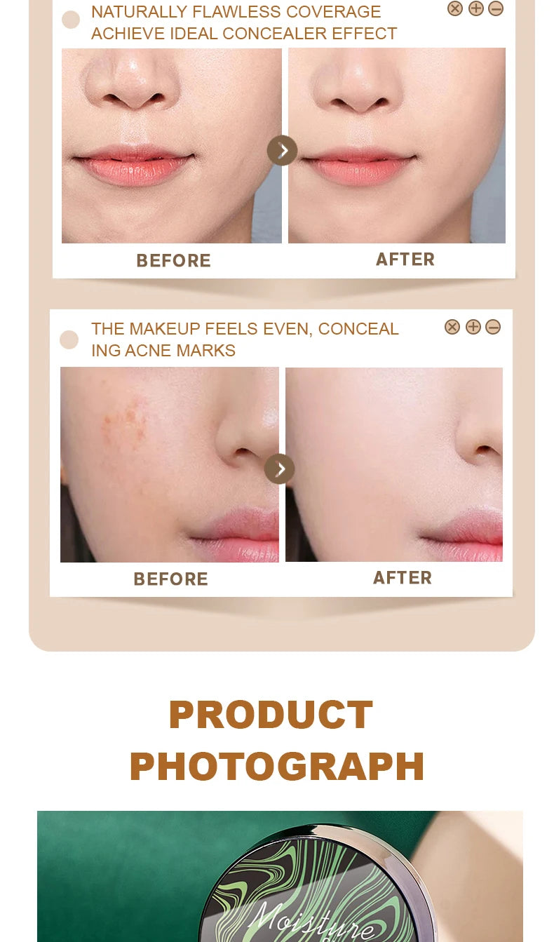 Fond de Teint Air Cushion Ocheal – Couvrance Légère et Confortable